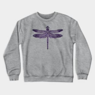 Shades of Purple Watercolor Dragonfly Crewneck Sweatshirt
